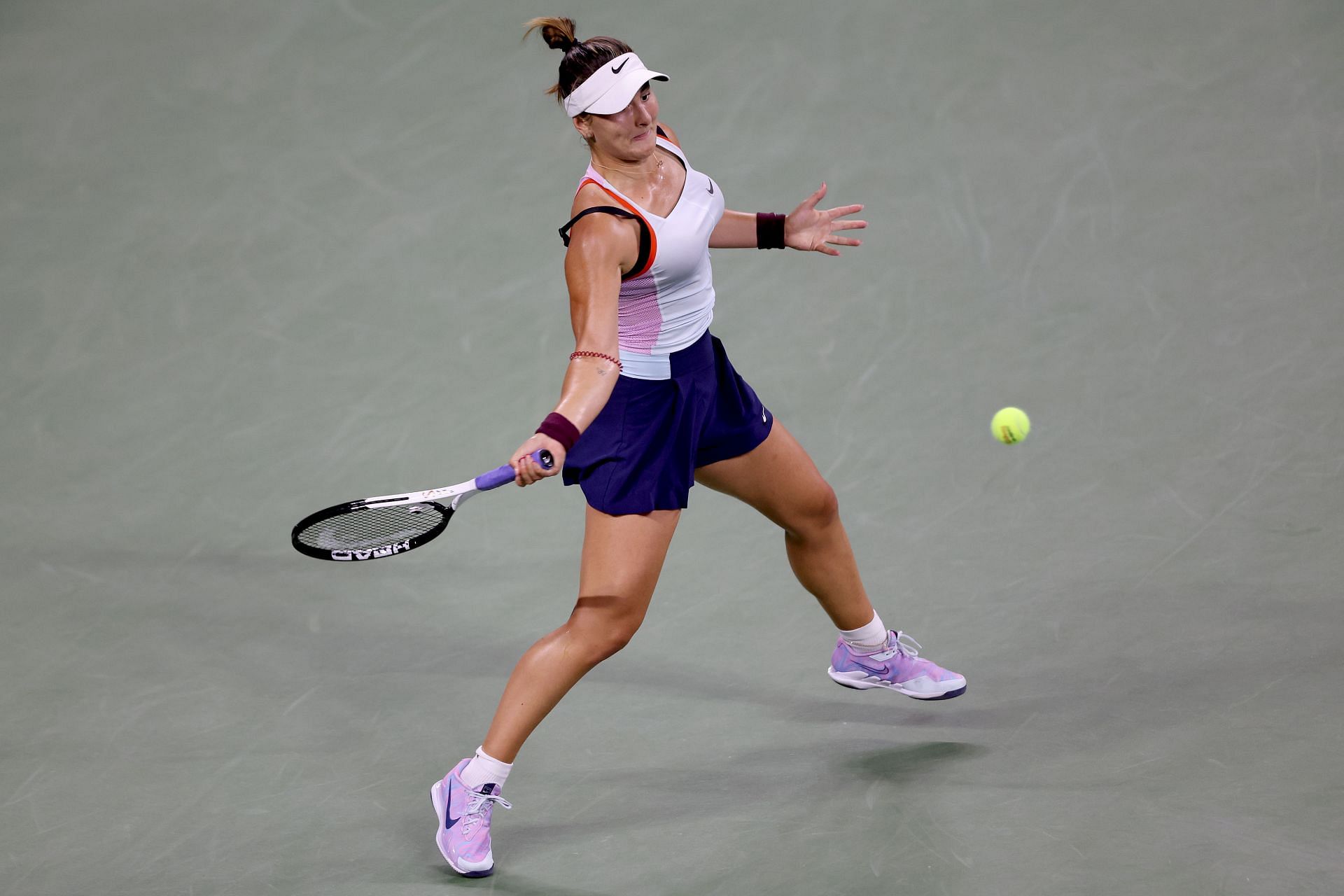 Andreescu in action at the US Open