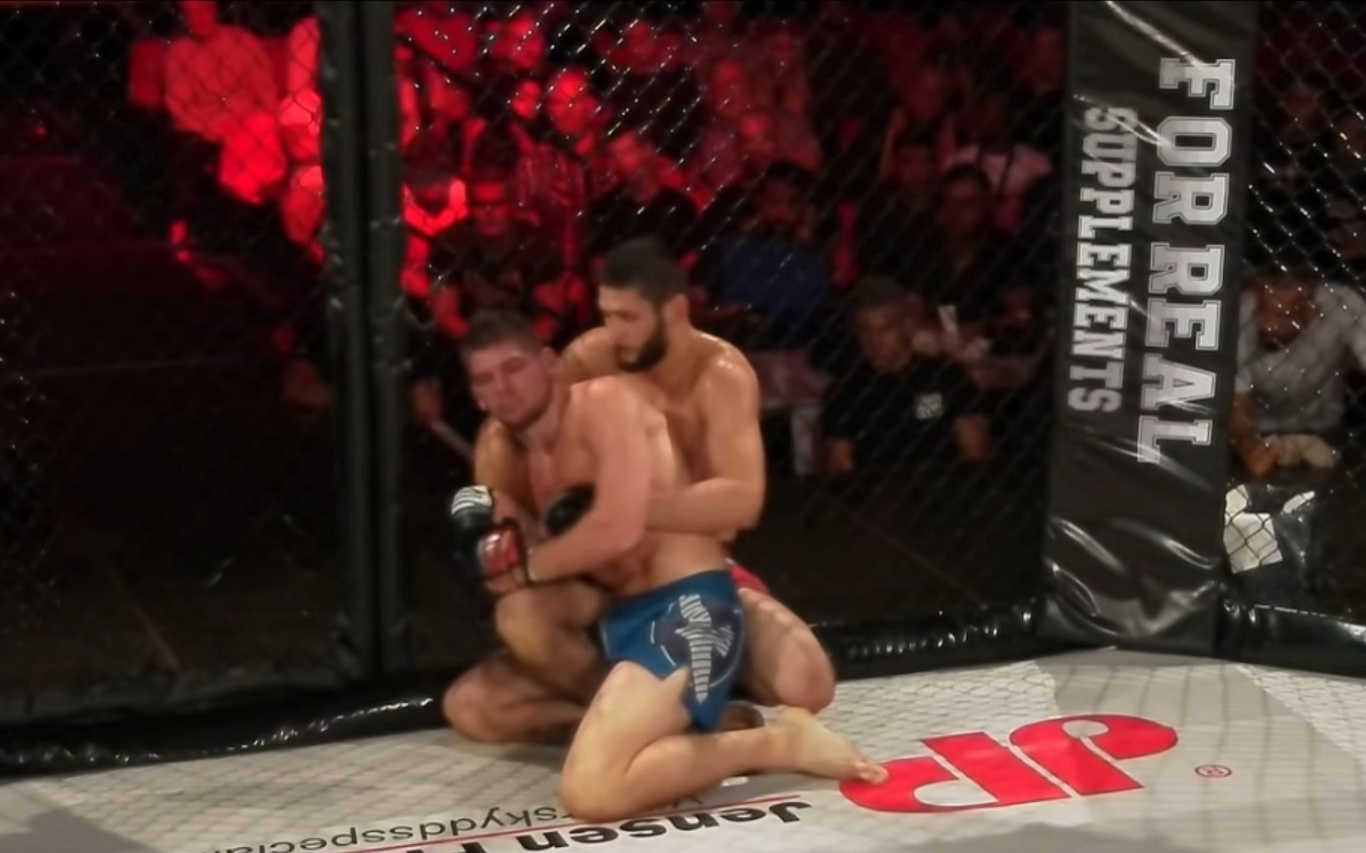 Khamzat Chimaev in his second professional bout [Images courtesy of FCR MMA on YouTube]