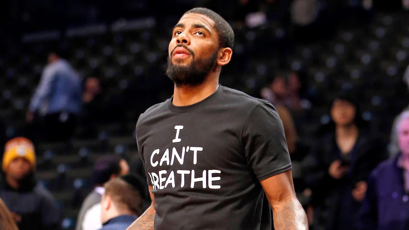 Kyrie Irving participating in the &quot;I Can&#039;t Breathe&quot; social justice movement back in 2014