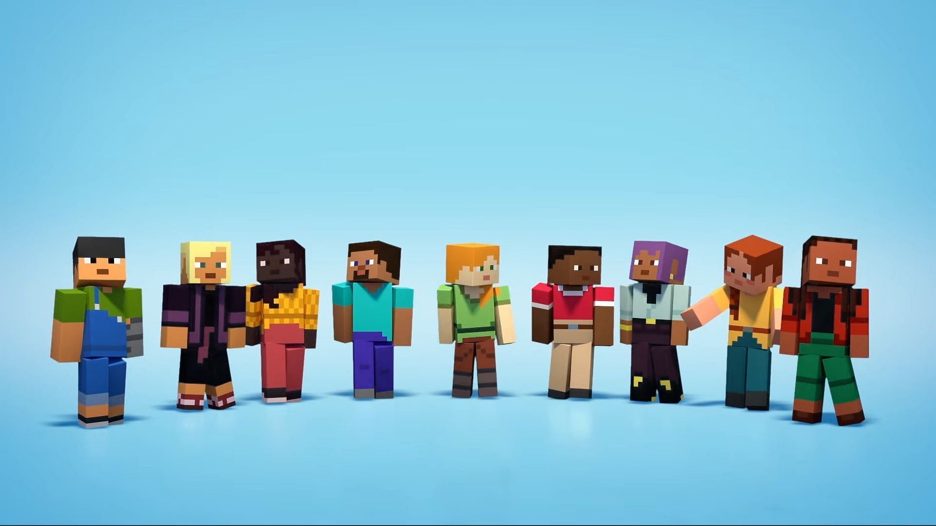 Seven new default skins that will be added before Minecraft 1.20 update (Image via Mojang)
