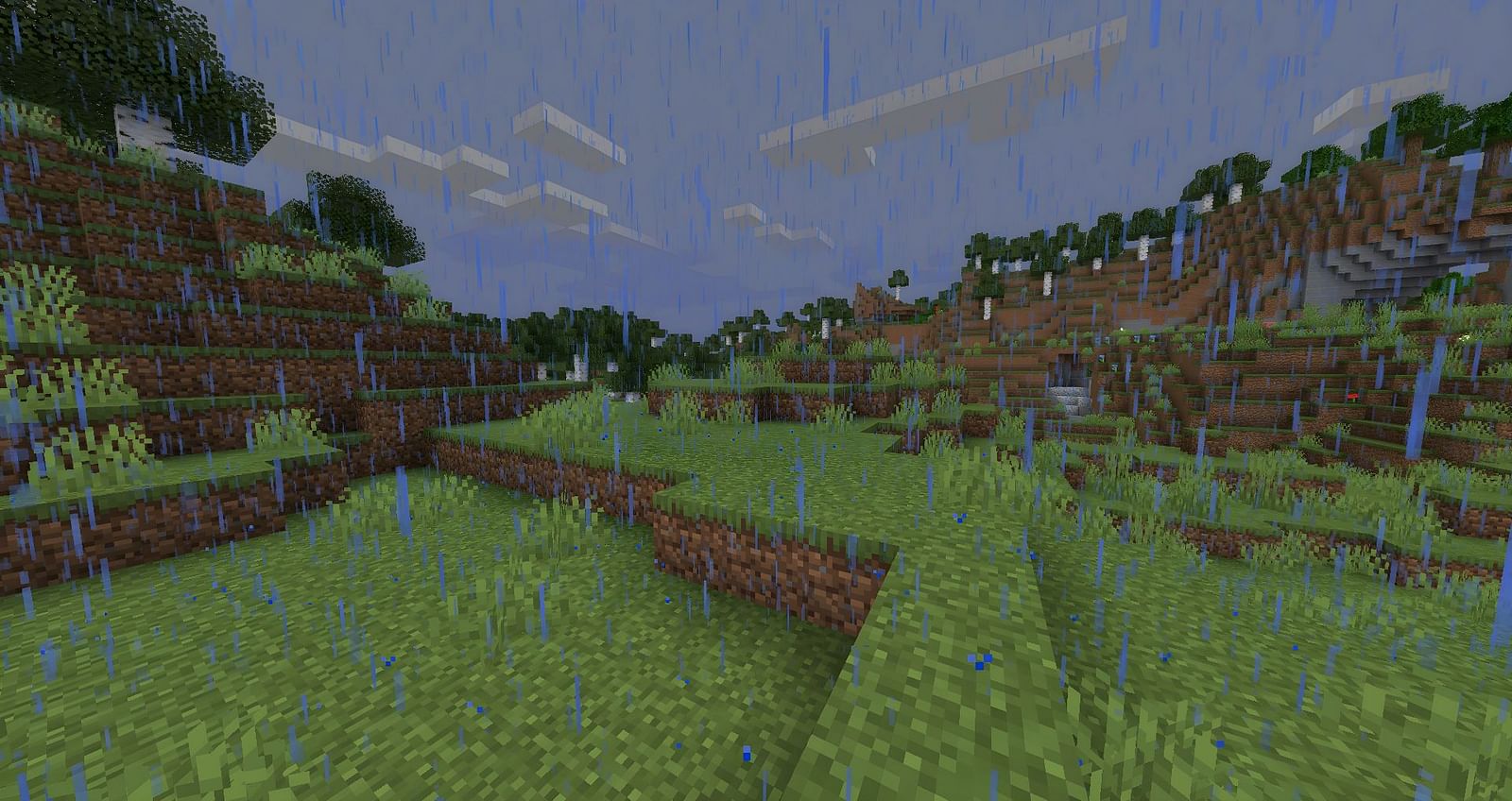 What are the different types of weather in Minecraft?