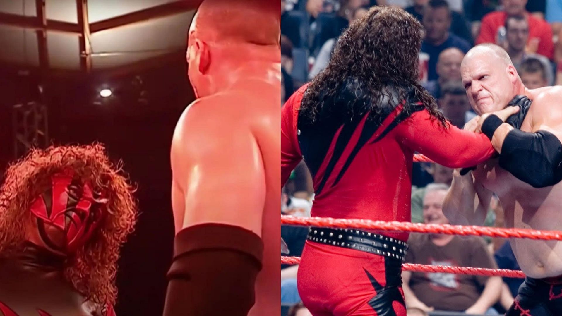 WWE Superstar Kane with his imposter