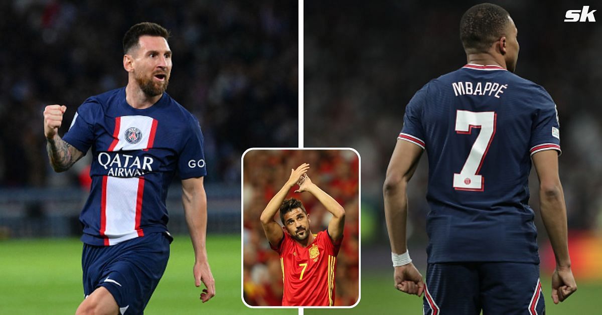 David Villa had a tough time choosing between PSG stars Lionel Messi and Kylian Mbappe.