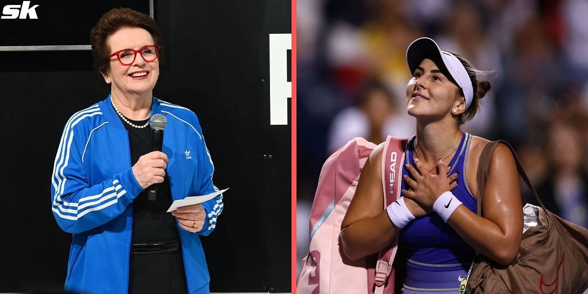 Billie Jean King(L) and Bianca Andreescu(R)