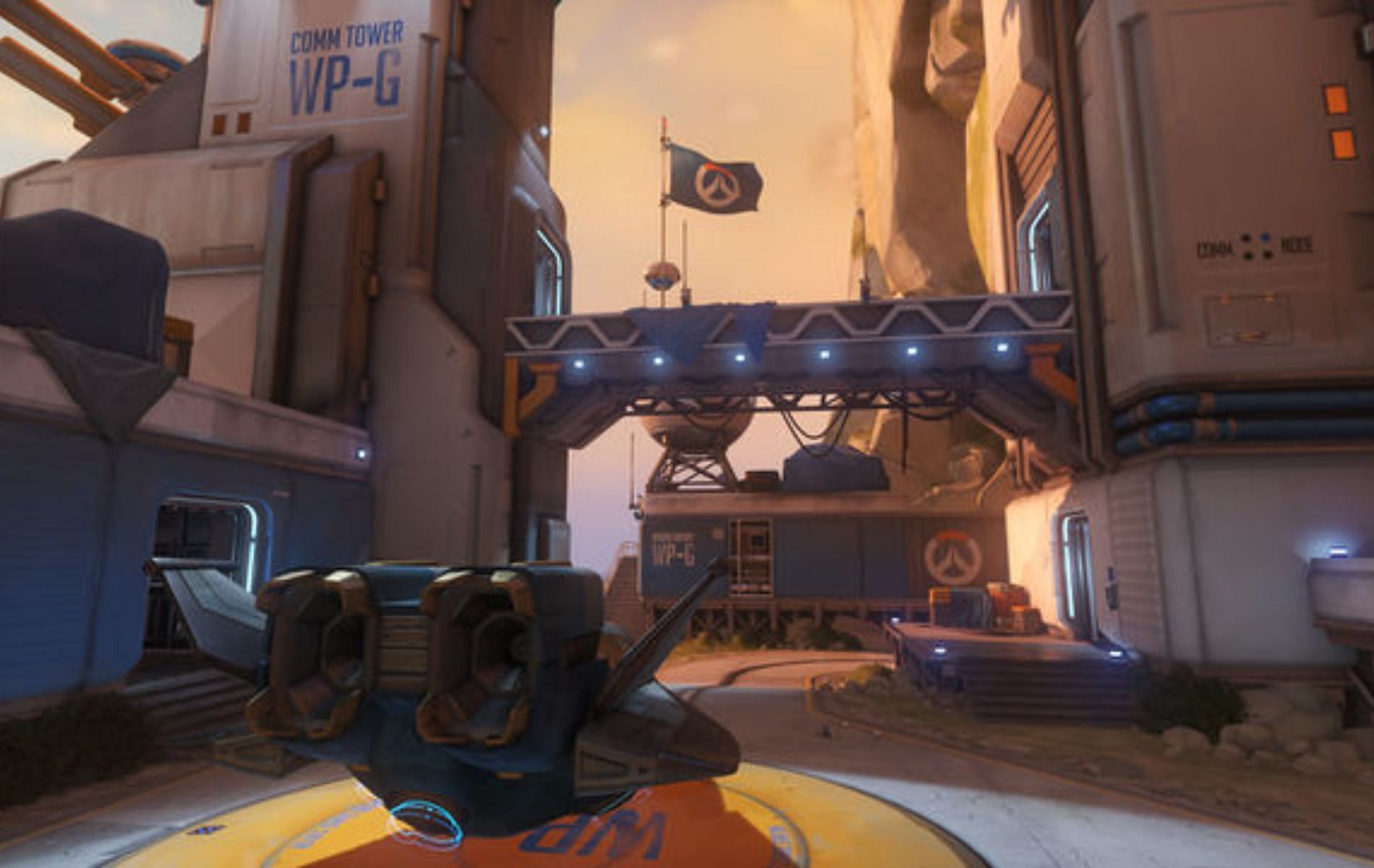 Watchpoint Gibraltar is a long and narrow map in Overwatch 2 where heroes with flying abilities excel (Image via Blizzard Entertainment)