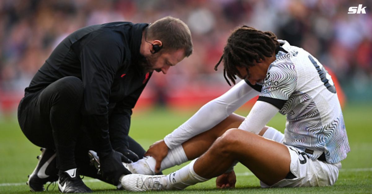 Trent Alexander-Arnold picked up an ankle injury on Sunday.