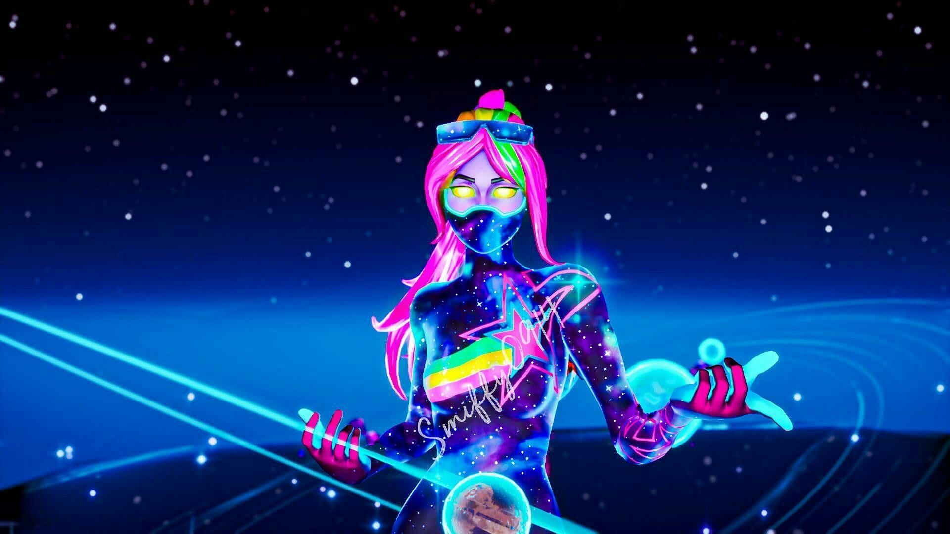 Galaxia was the first-ever Fortnite Crew skin (Image via Epic Games)