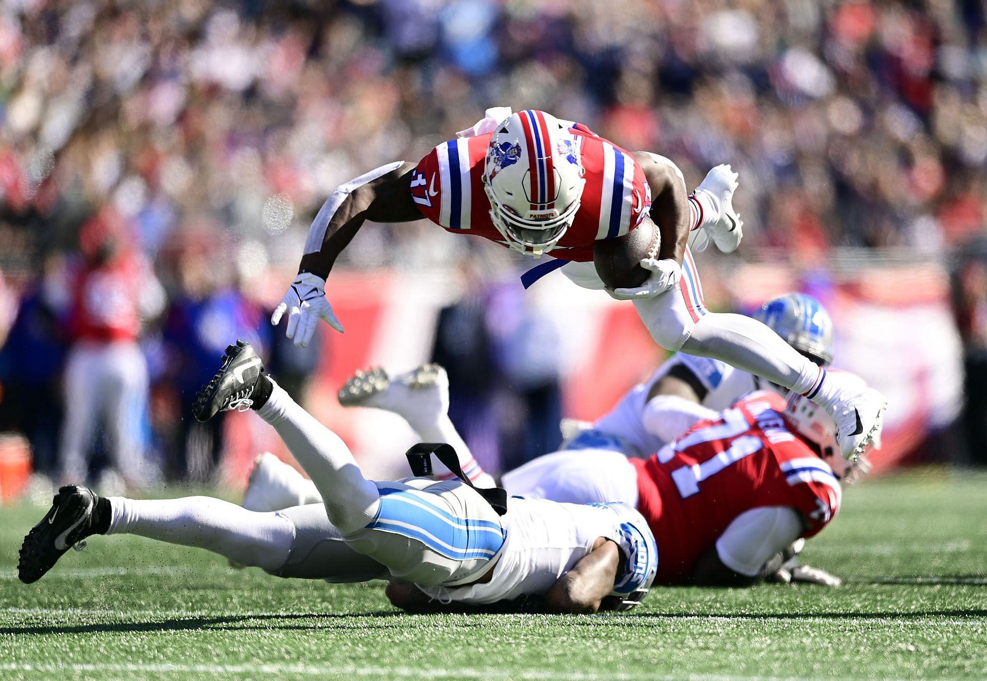 Damien Harris - Detroit Lions v New England Patriots