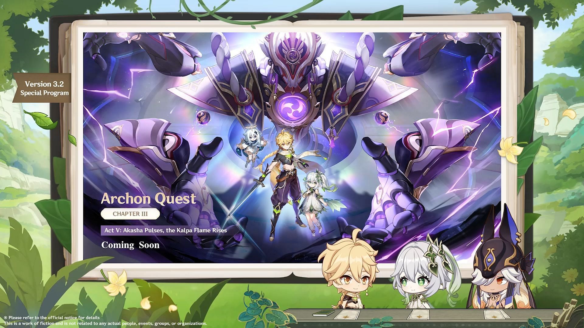 One of the new events in version 3.2 is the Archon Quest (Image via HoYoverse)