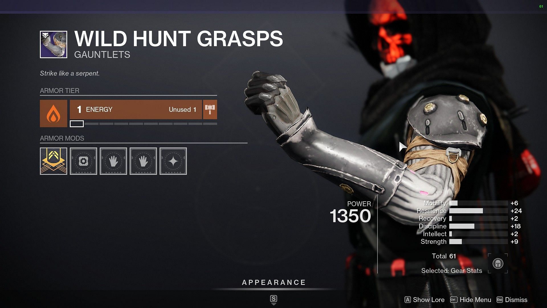 Hunter Legendary armor piece (Image via Destiny 2)