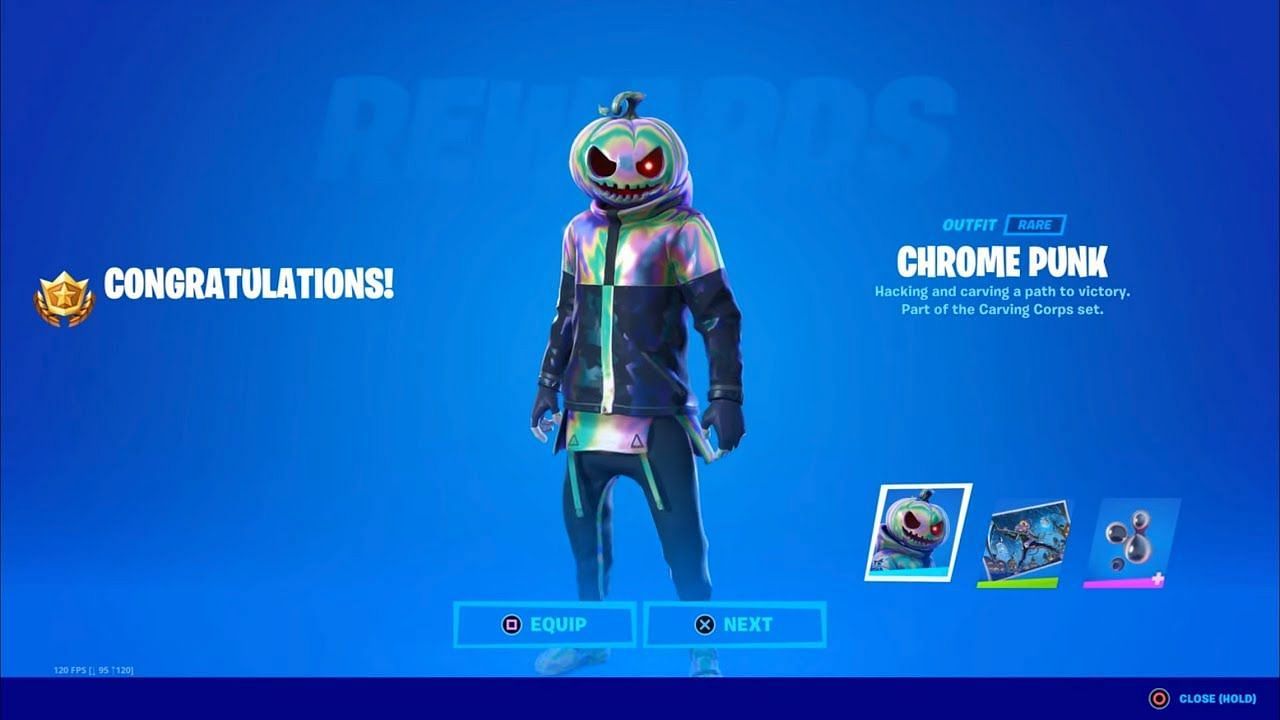 The Chrome Punk skin comes with two other cosmetic items (Image via Epic Games)