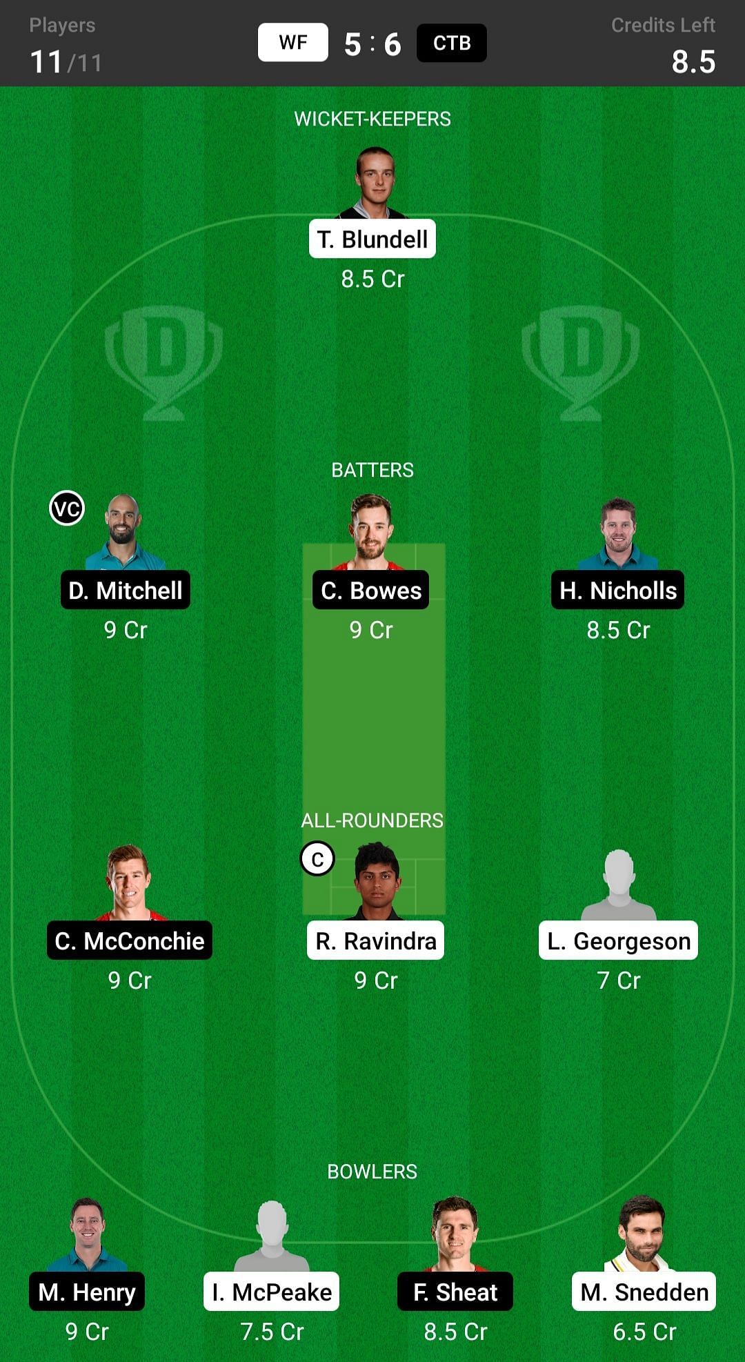 Wellington Firebirds vs Canterbury Kings Fantasy suggestion #2