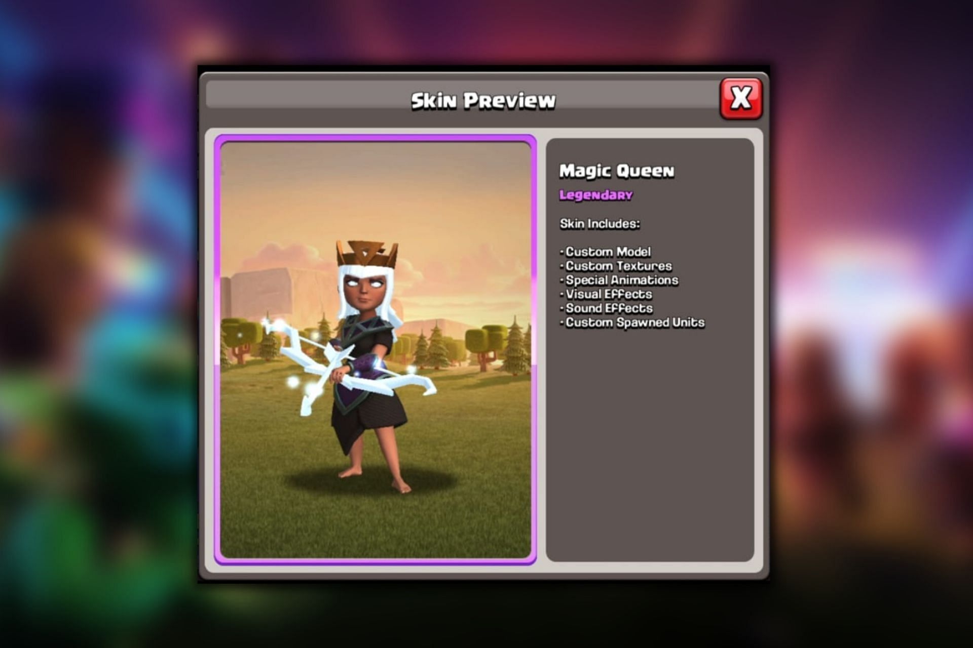 Magic Queen hero skin in Clash of Clans (Image via Sportskeeda)