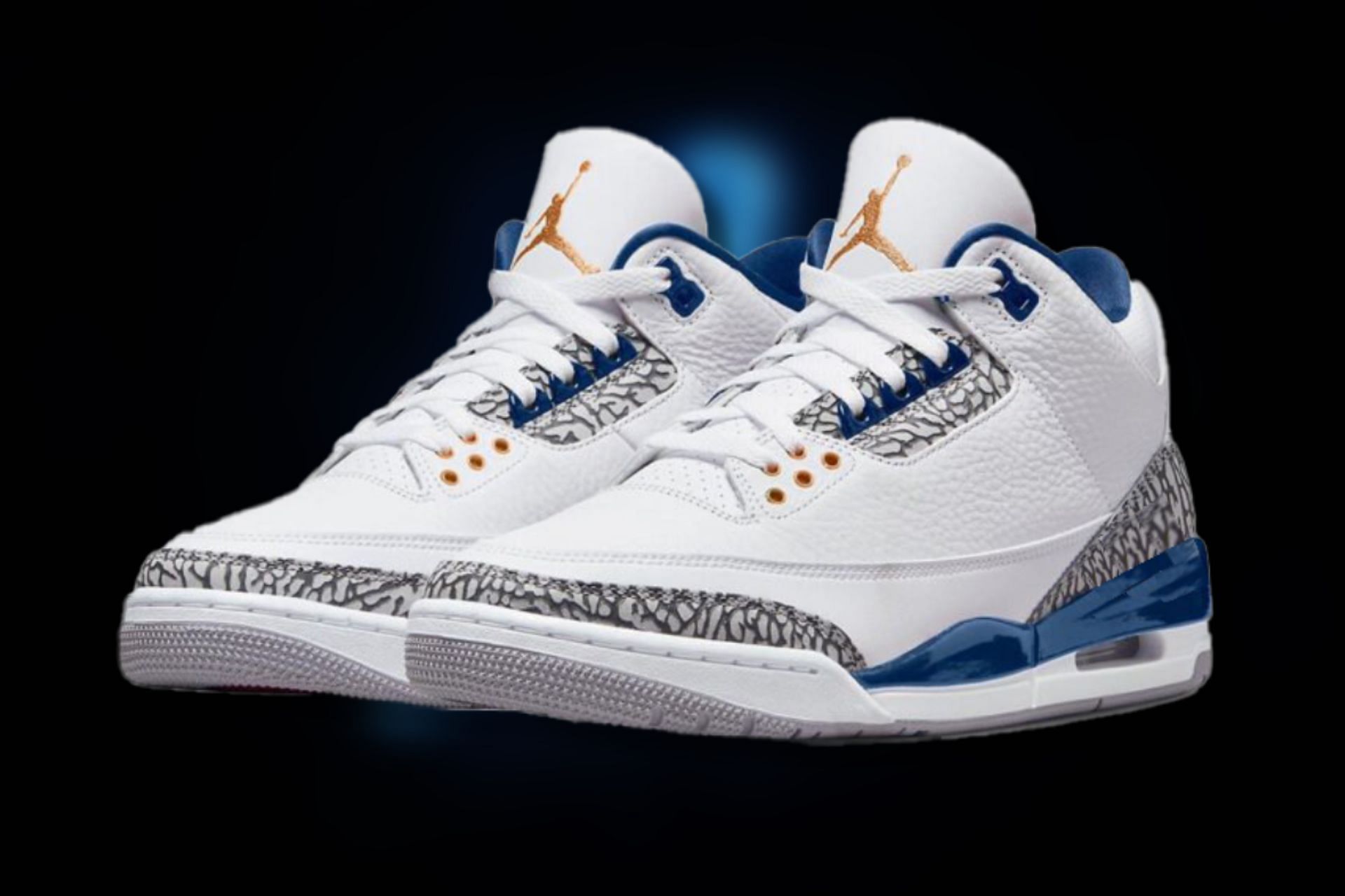 Air Jordan 3 Retro Wizard PE shoes (Image via Twitter/@soleretriever)