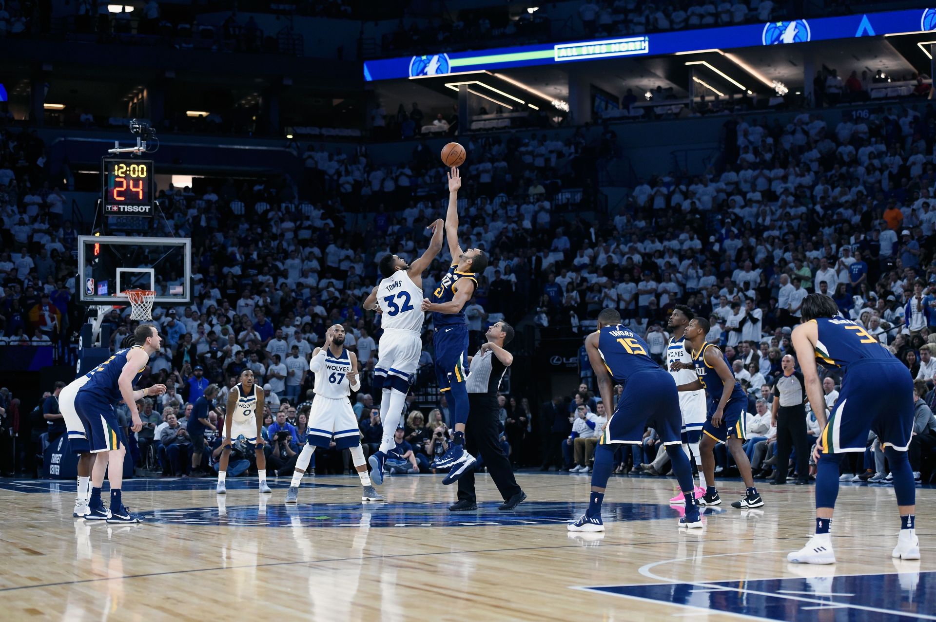 overUtah Jazz v Minnesota Timberwolves