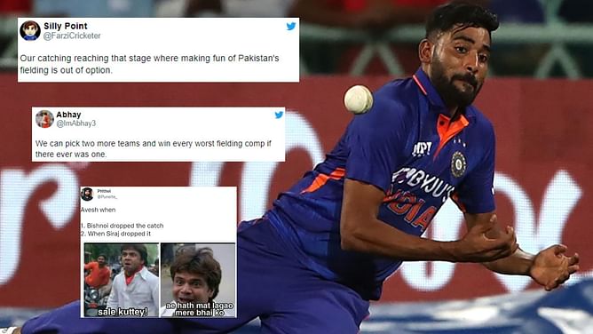 IND vs SA 2022: "Catch na pakadne ki kasam khaayi hai"- Furious fans slam Team India for dropped catches and poor fielding