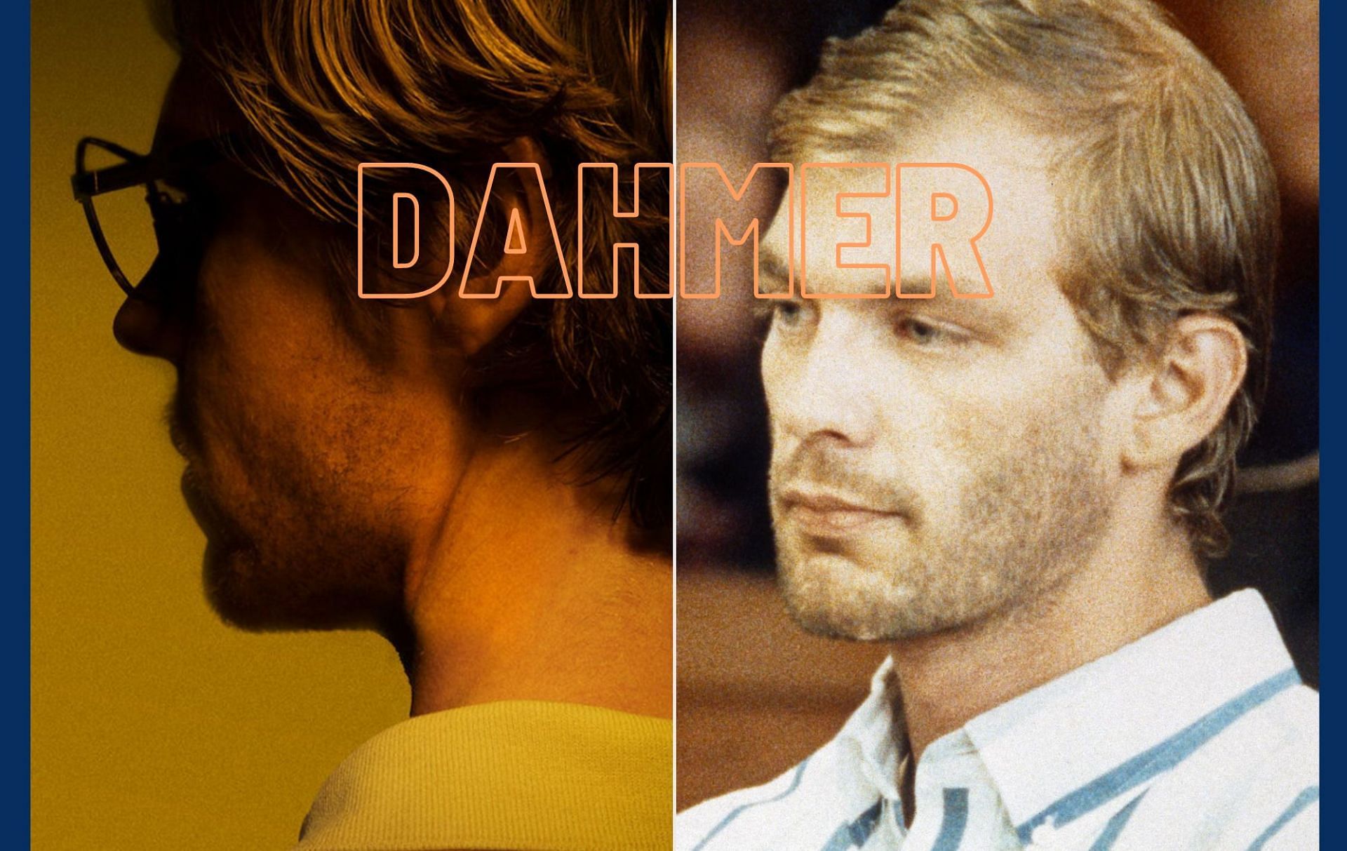 Evan Peters as Jeffrey Dahmer and the real Jeffrey Dahmer (image via Getty Images)