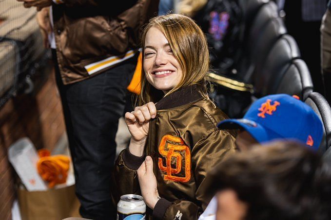 Emma Stone Makes Rare Appearance with Husband Dave McCary at Padres  Baseball Game