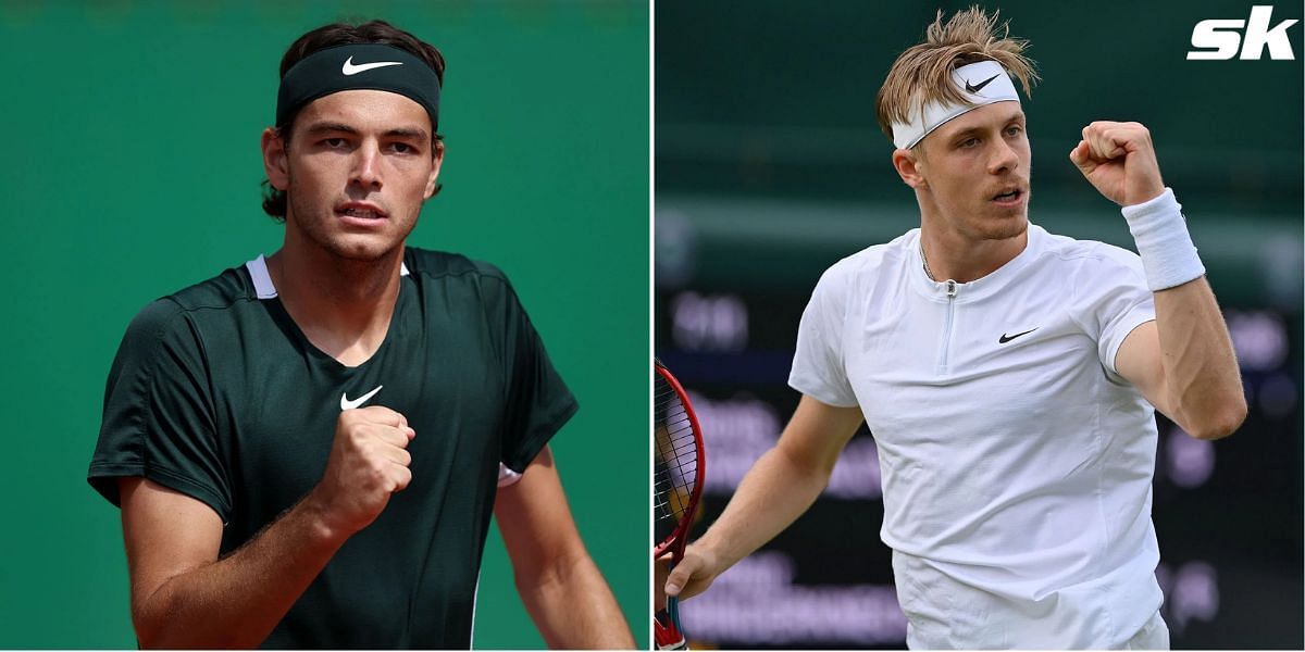 Taylor Fritz (L) and Denis Shapovalov.