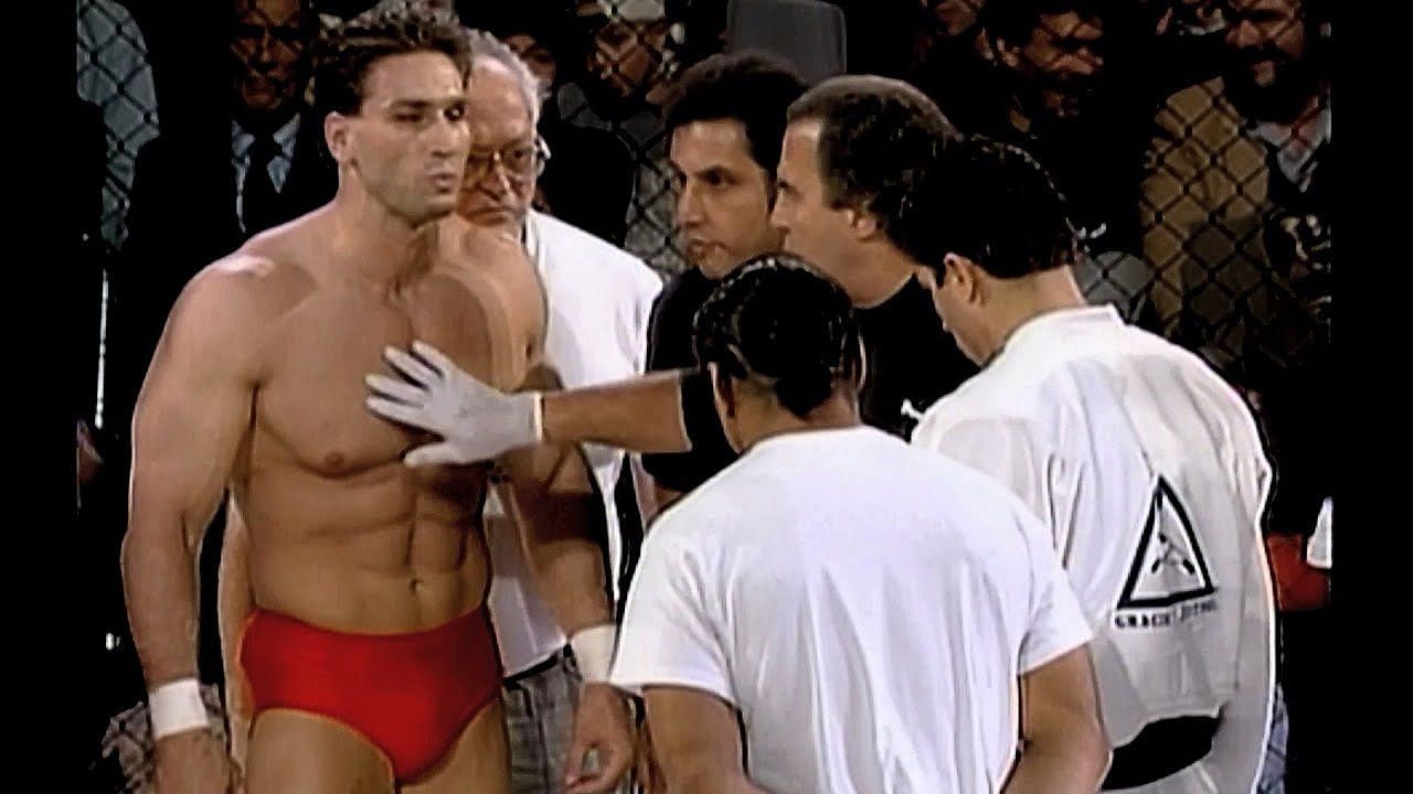 Ken Shamrock (left) is one of MMA's most well-regarded pioneers