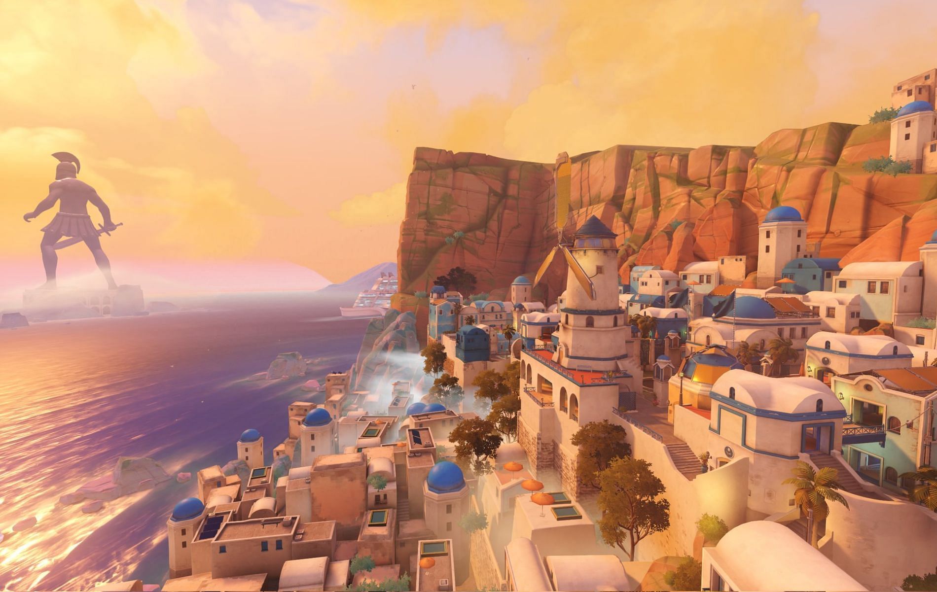 Illios is perhaps the most gorgeous map in Overwatch 2 based on picturesque Greek coastal towns (Image via Blizzard Entertainment)