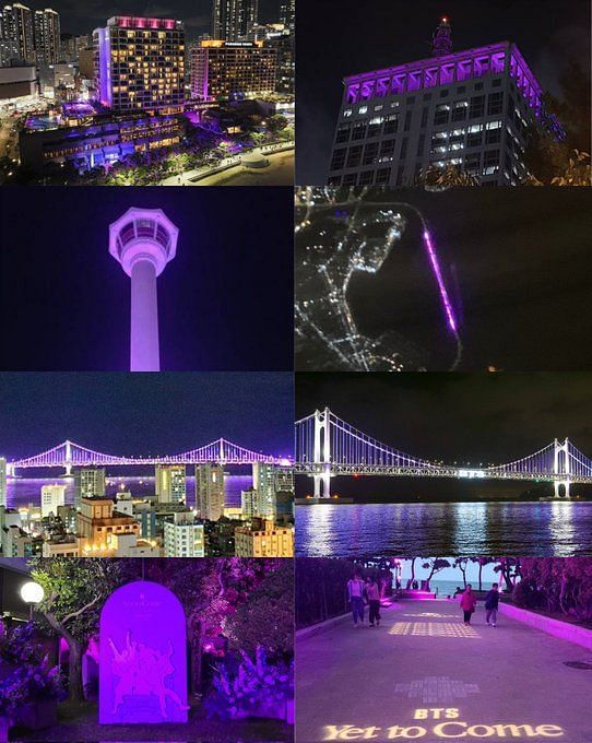 BTS fans paint night of Las Vegas purple