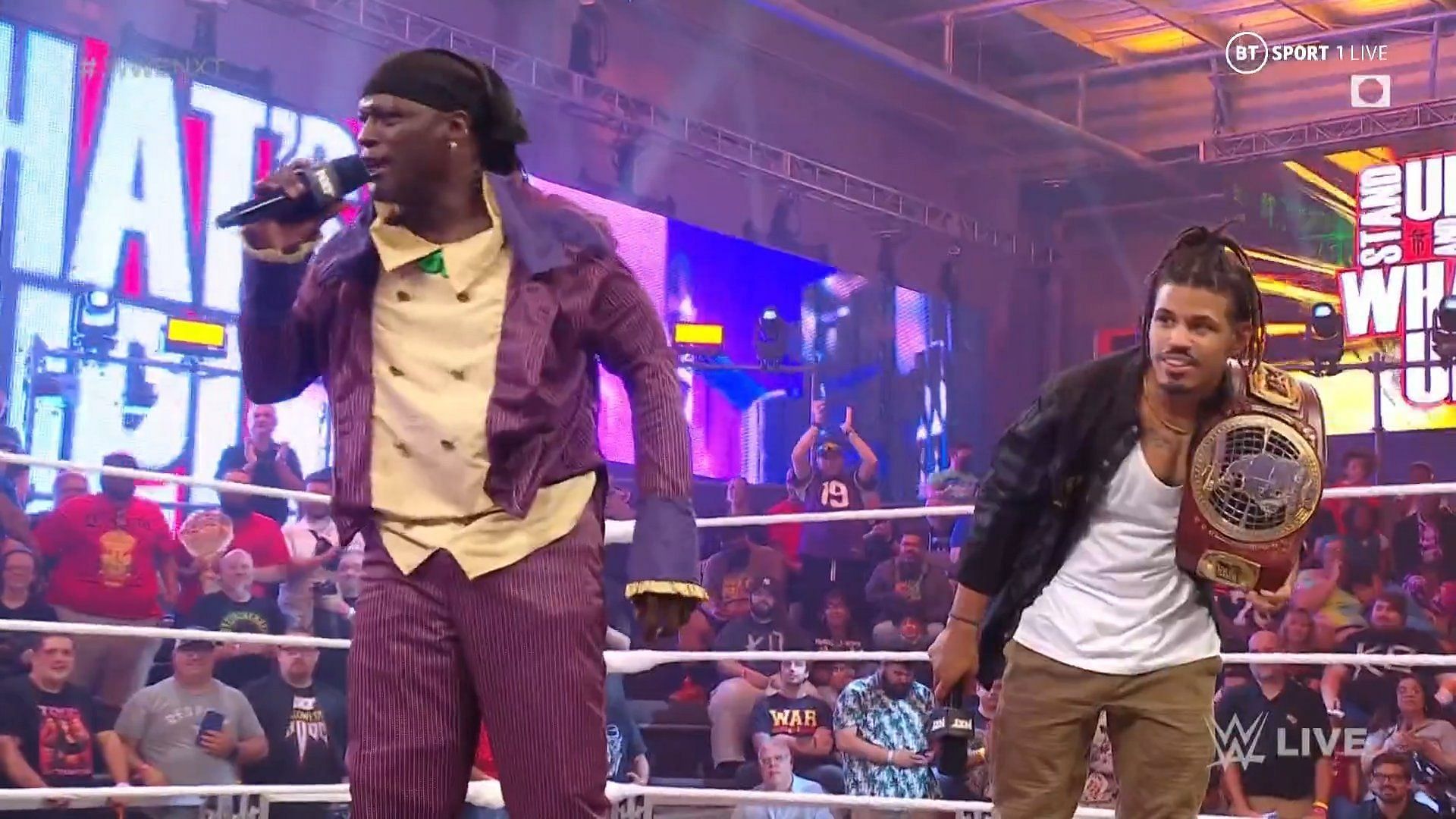R-Truth and new NXT North American Champion Wes Lee