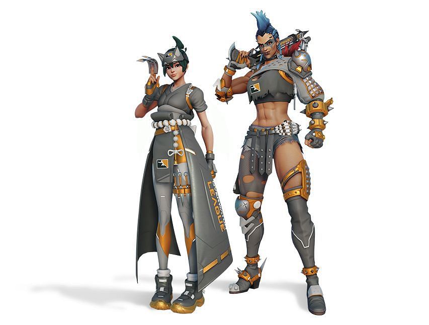OWL Kiriko and Junker Queen skins (Image via Blizzard Entertainment)