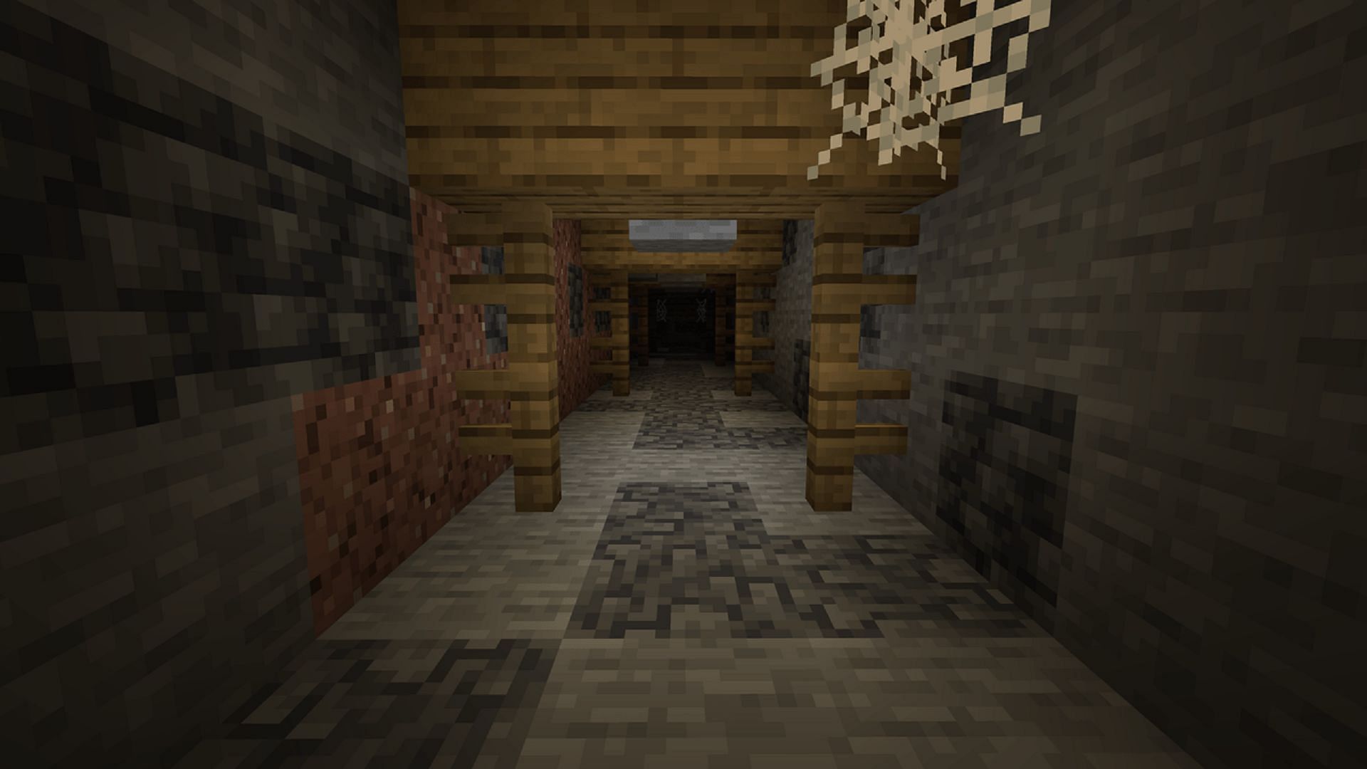 Mineshafts are widespread but can be found often in badlands biomes (Image via Mojang)