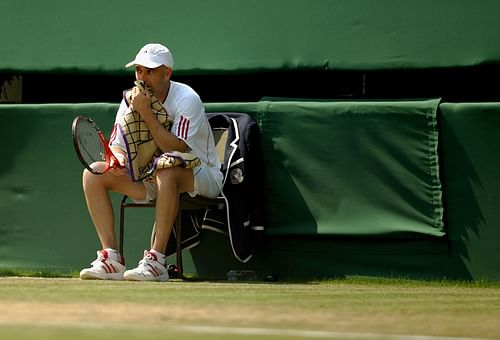 Andre Agassi at the 2006 Wimbledon Championships.