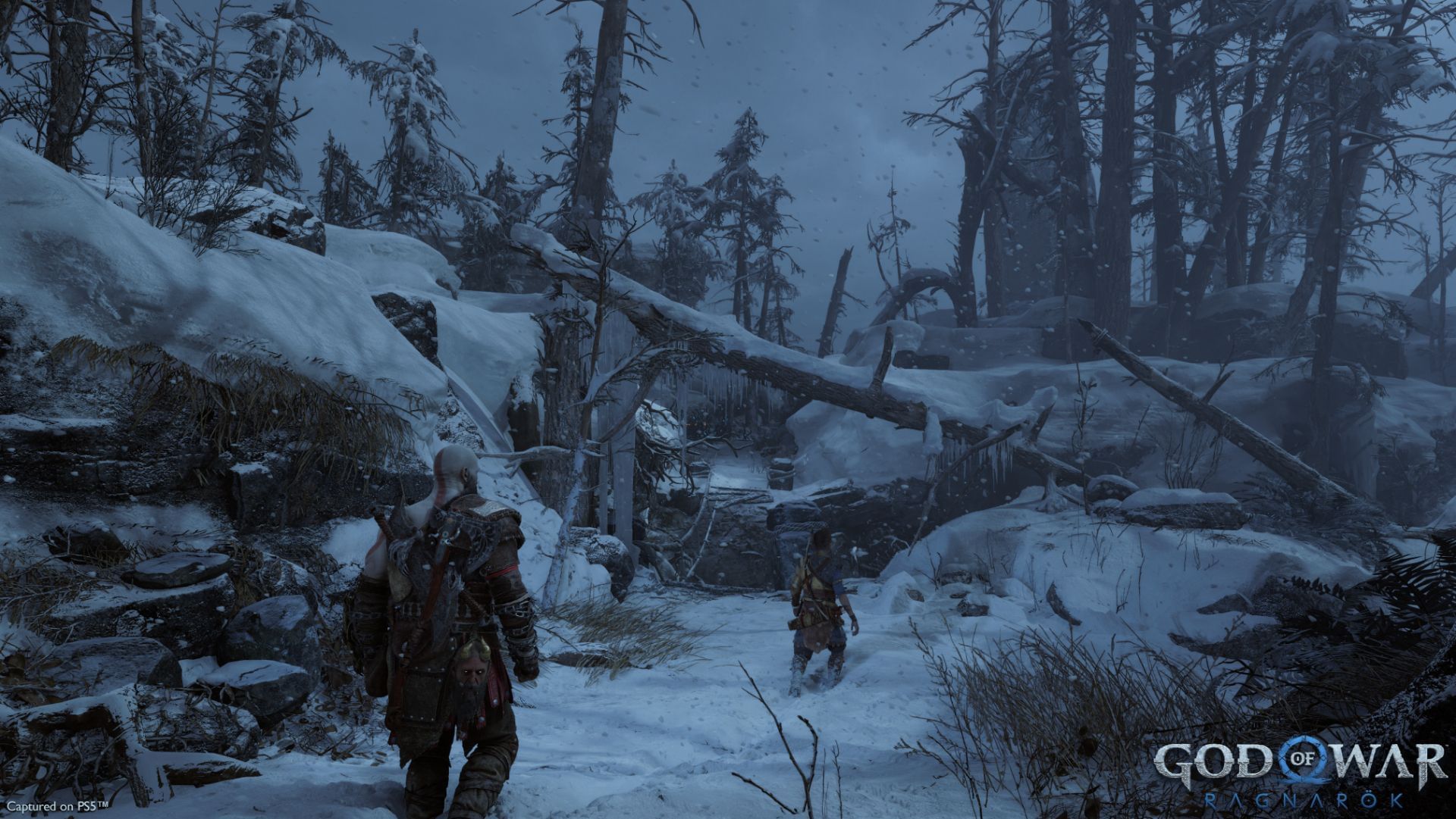 It&#039;s nice to come back home, even during Fimbulwinter, in God of War Ragnarok (Image via Santa Monica Studio)