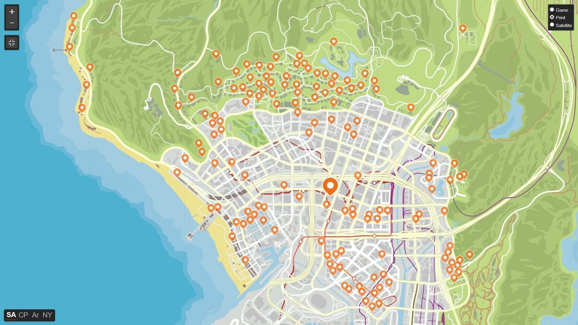 GTA 5 Interactive Map - Get Location On GTA V Map Using Coordinates!