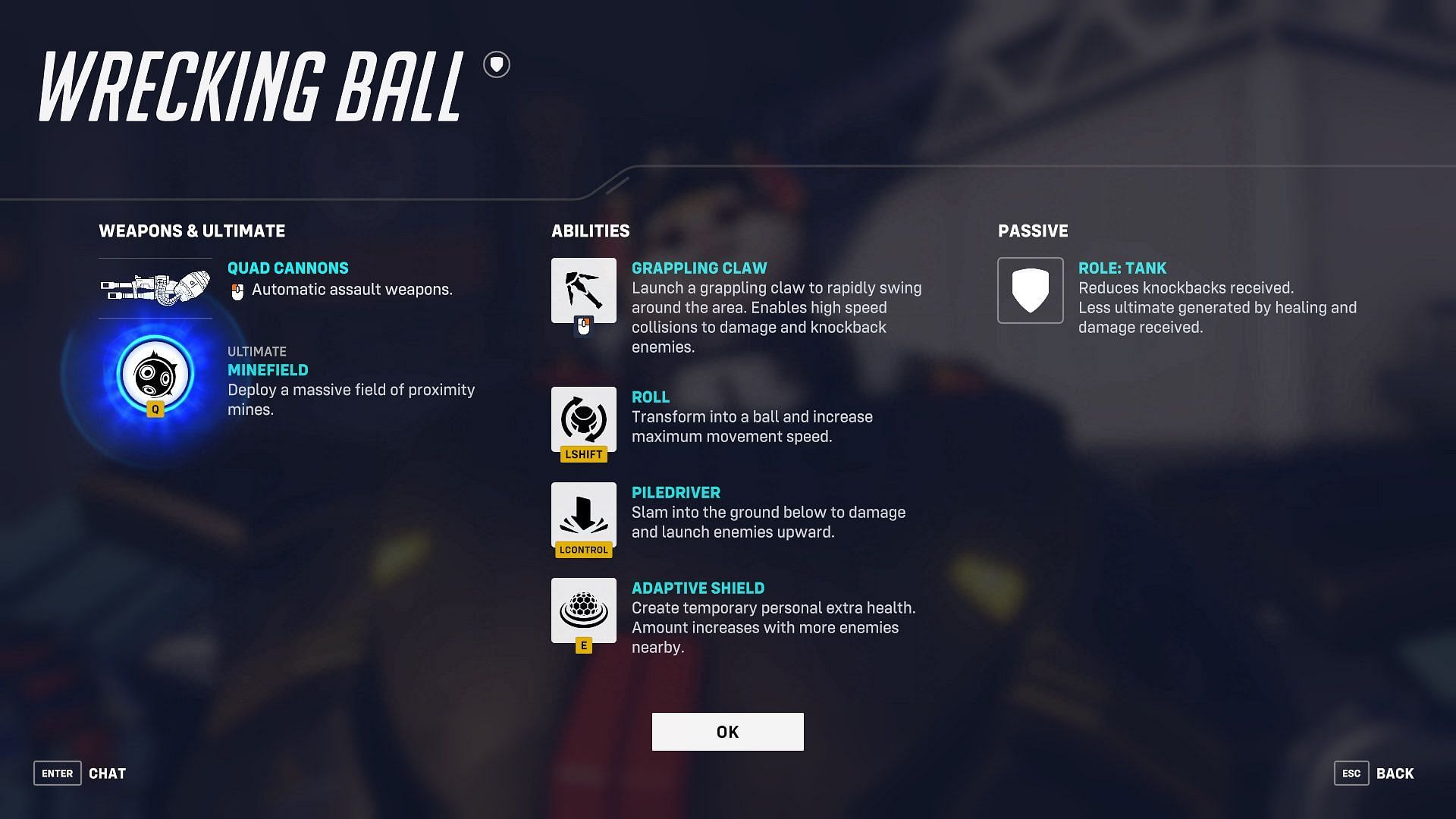 Wrecking Ball&#039;s abilities (Image via Activision Blizzard)