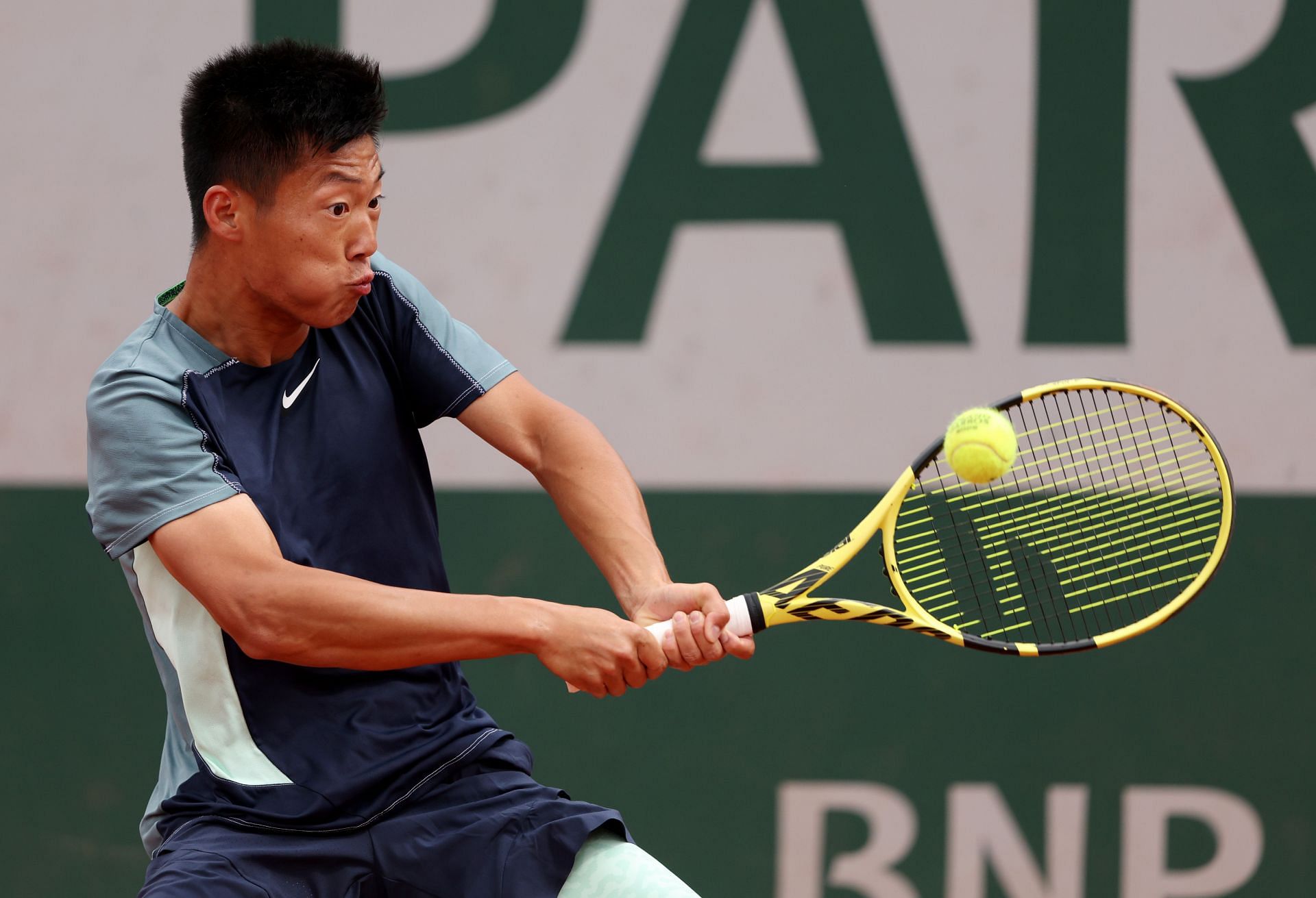 Tseng Chun-hsin at the 2022 French Open.