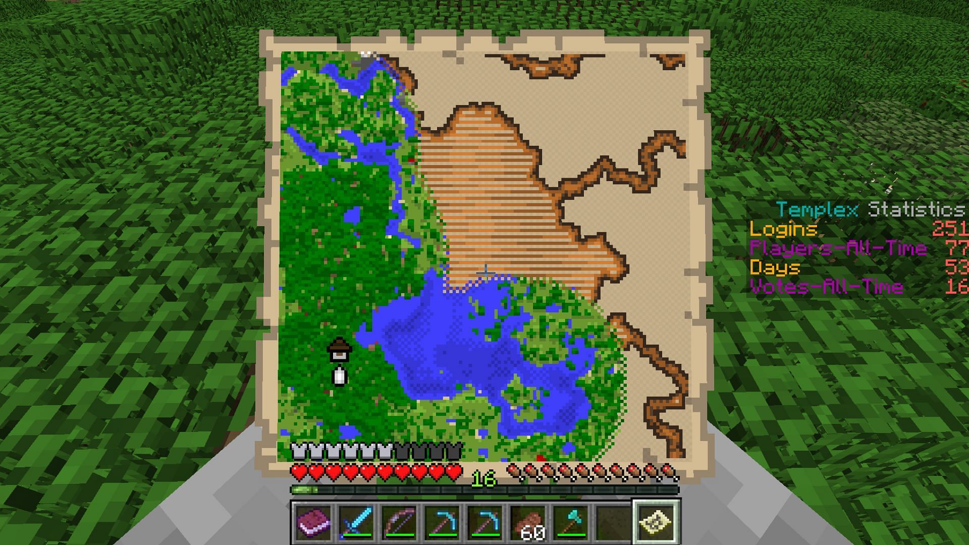 Explorer map is the only way to find a Woodland Mansion easily in Minecraft (Image via Reddit/u/mario12323)