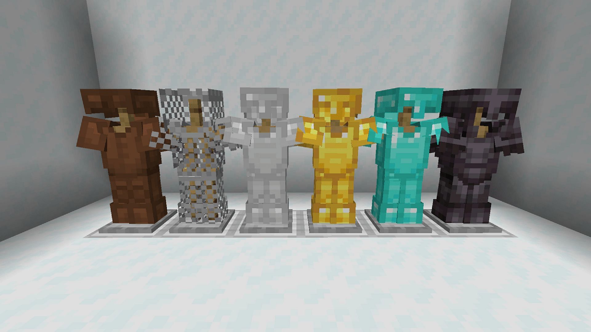 Various armor types can be crafted in Minecraft (Image via Mojang)