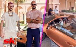 Watch: Sean O'Malley meets with Andrew Tate ahead of UFC 280; sits at the wheel of latter's Bugatti