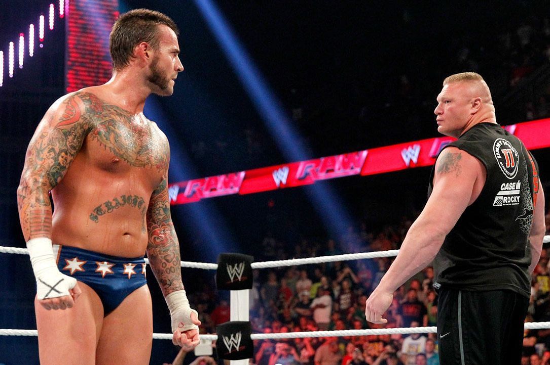 Punk and Lesnar were both name dropped by the former RAW announcer