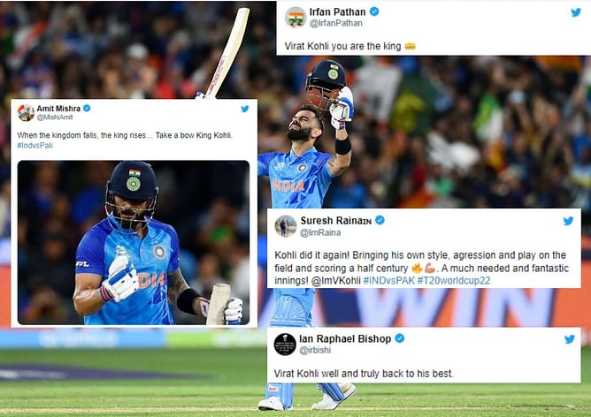 "Class is indeed permanent" - Cricketing fraternity reacts to Virat Kohli's masterclass in IND vs PAK clash at T20 World Cup 2022