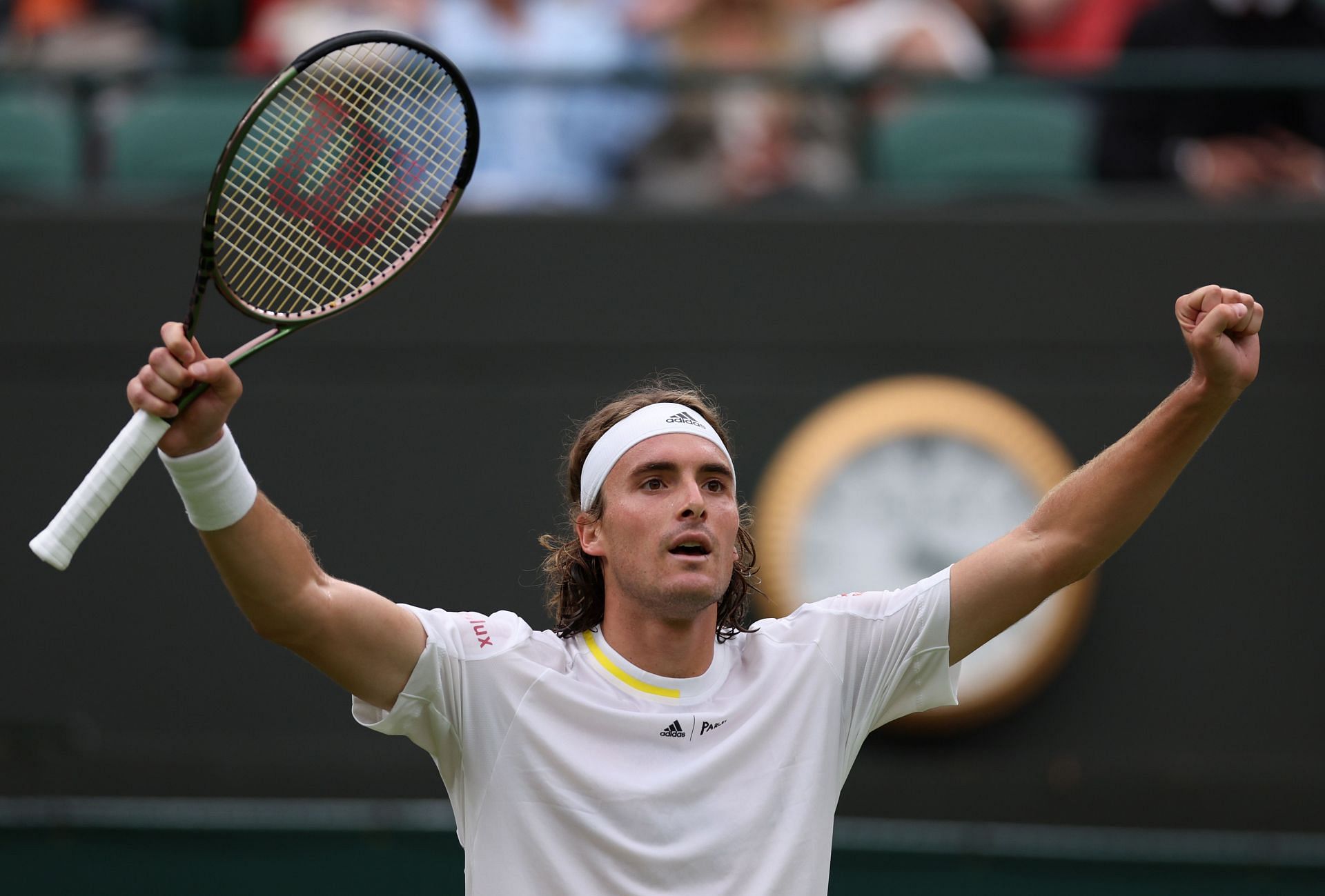 Stefanos Tsitsipas at the 2022 Wimbledon Championships.