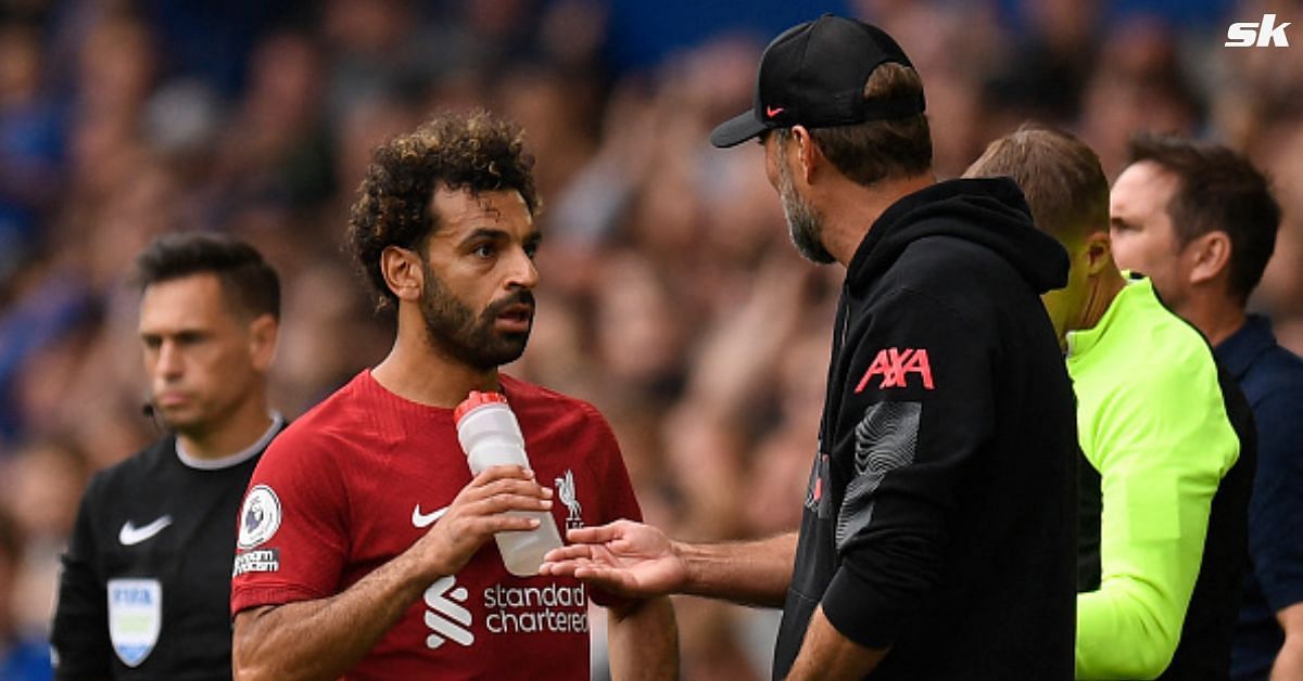 [L-to-R] Mohamed Salah with Jurgen Klopp.