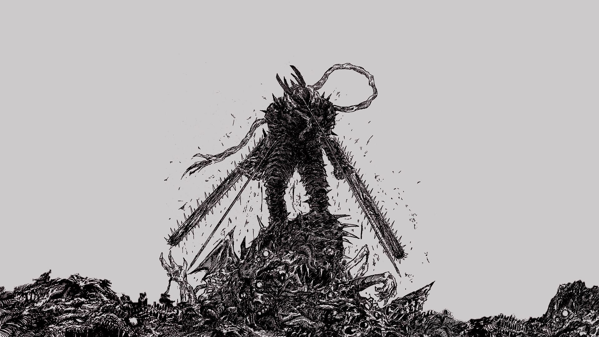 The Chainsaw Devil as seen in the Chainsaw Man manga (Image via Tatsuki Fujimoto, Shueisha)