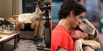 Watch: Taylor Fritz showcases unique fitness training methods during recent quarantine in Korea, lifts his girlfriend like weights