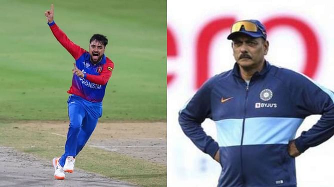 T20 World Cup में राशिद खान से मिले रवि शास्त्री, शेयर की फोटो