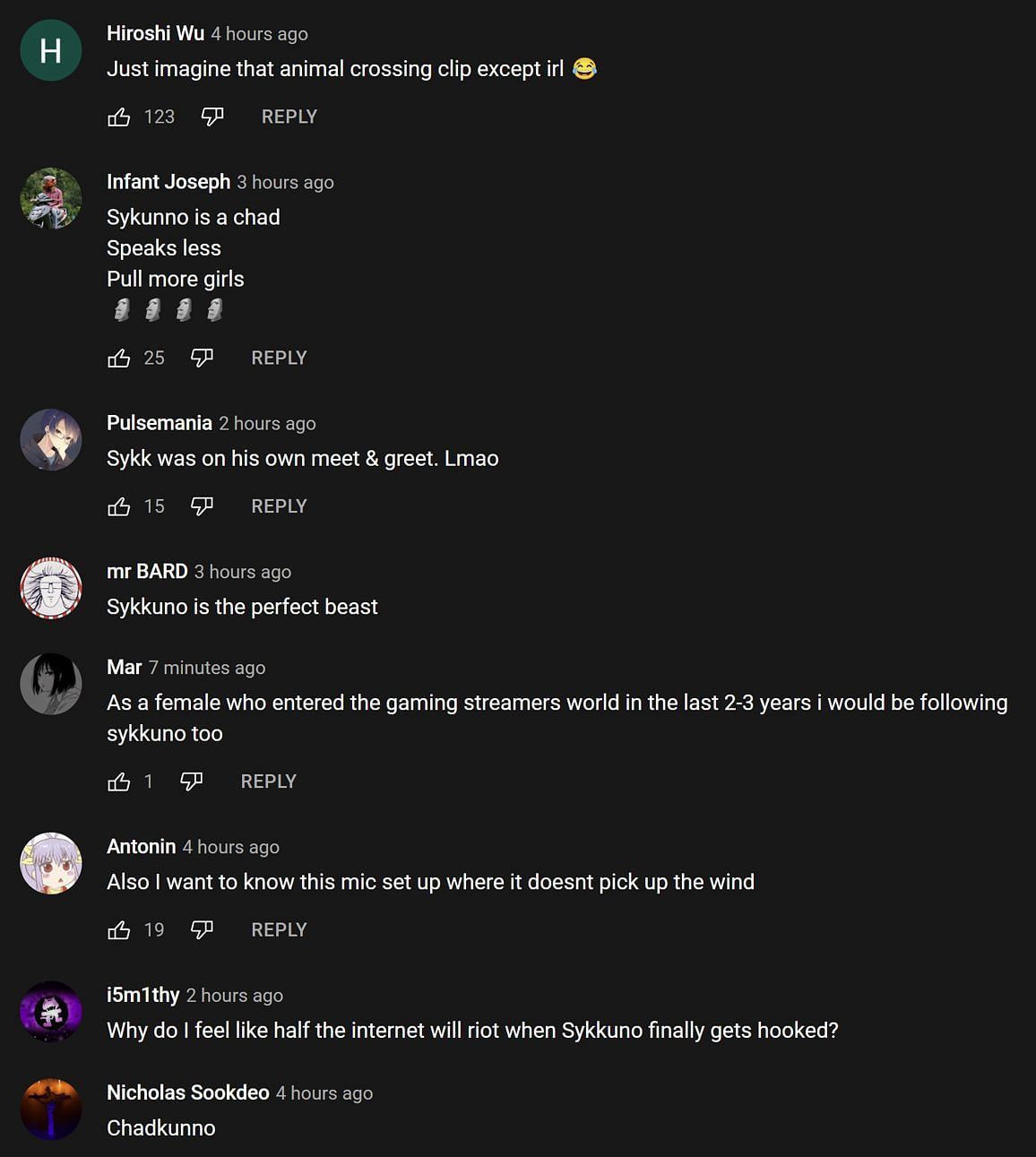 Fans in the YouTube comments section reacting to the streamer&#039;s conversation (Image via OfflineTV &amp; Friends Fans/YouTube)