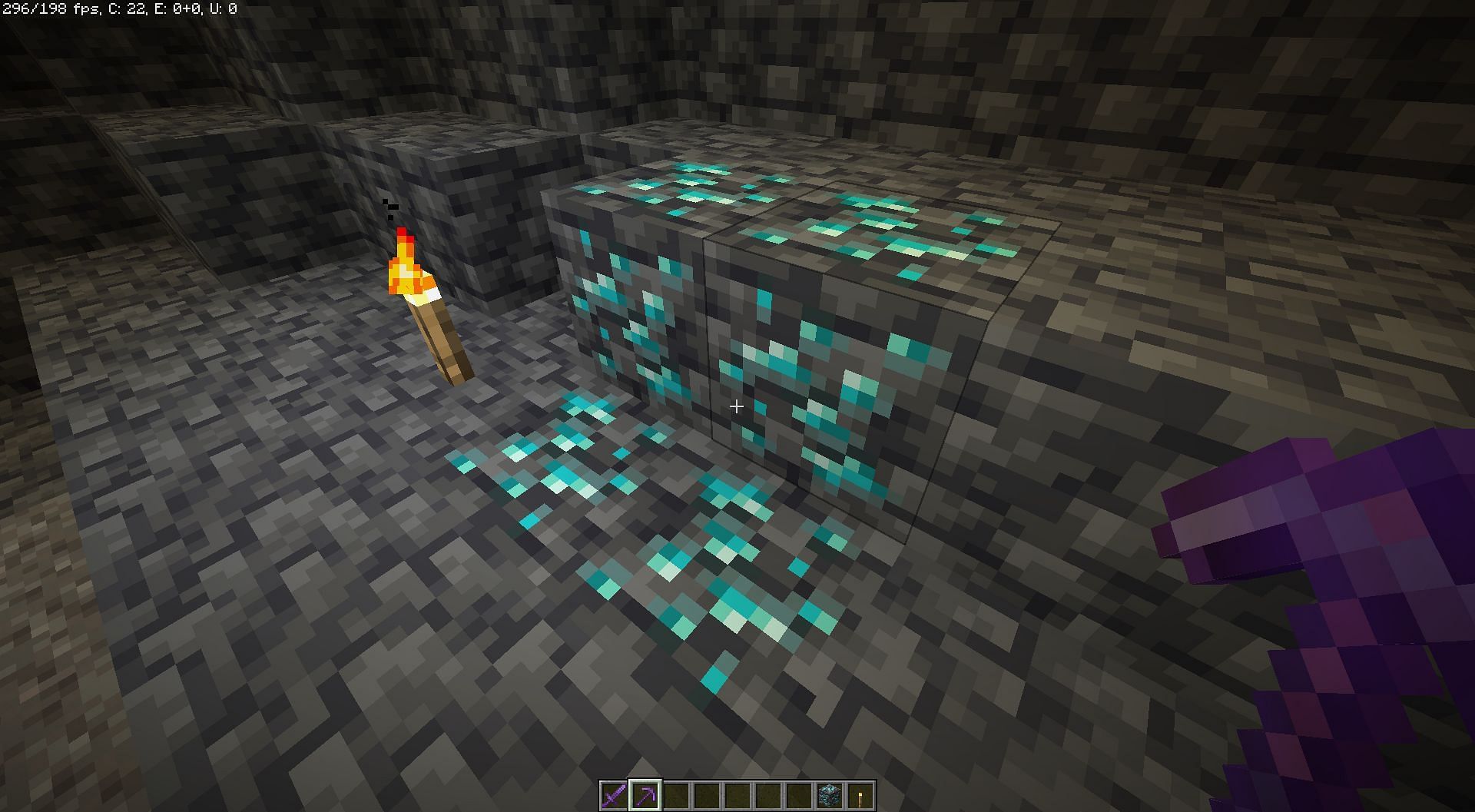 Players can also find diamonds from looting various structures in Minecraft (Image via Mojang)