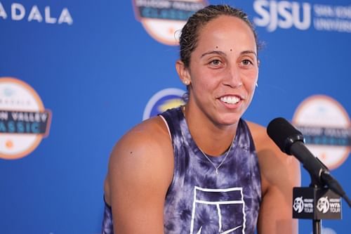 Madison Keys at the 2022 Mubadala Silicon Valley Classic.