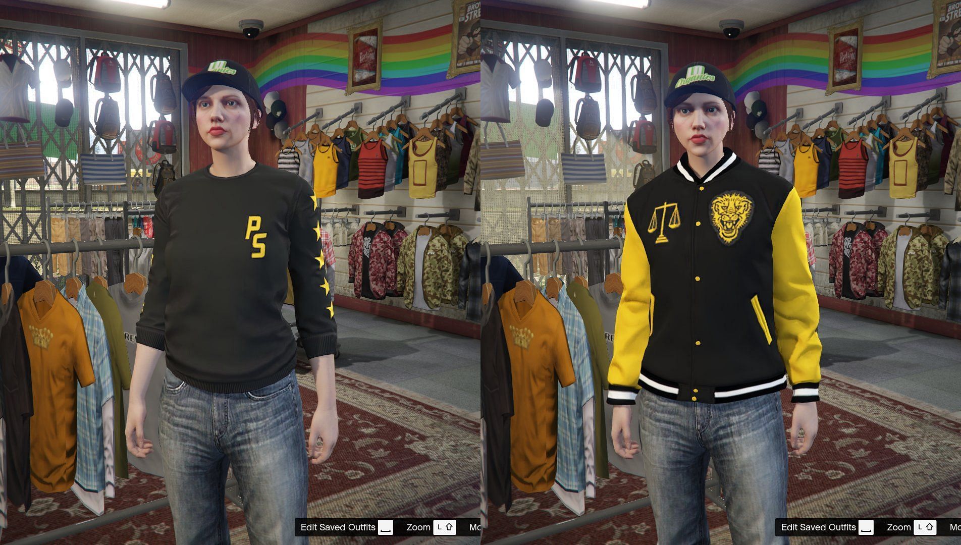 The Pacific Standard Sweater and Pacific Standard Varsity (Image via WildBrick142)