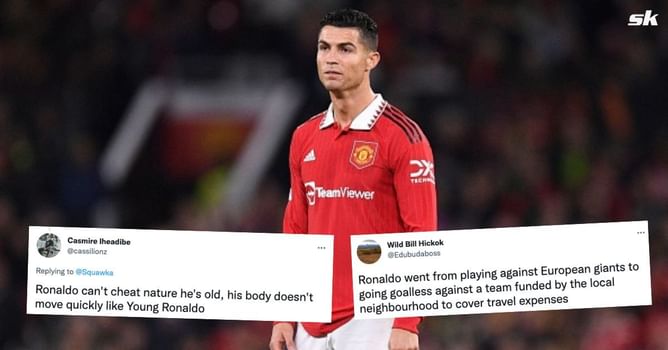 "Doesn't play for the team but for his own records" - Fans on Twitter slam Manchester United superstar Cristiano Ronaldo for ineffective performance against Omonia in the Europa League