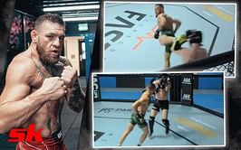 Watch: Conor McGregor shows off "brand spankin'" leg kick that he claims to have invented - "I know you’ve never seen this one before"